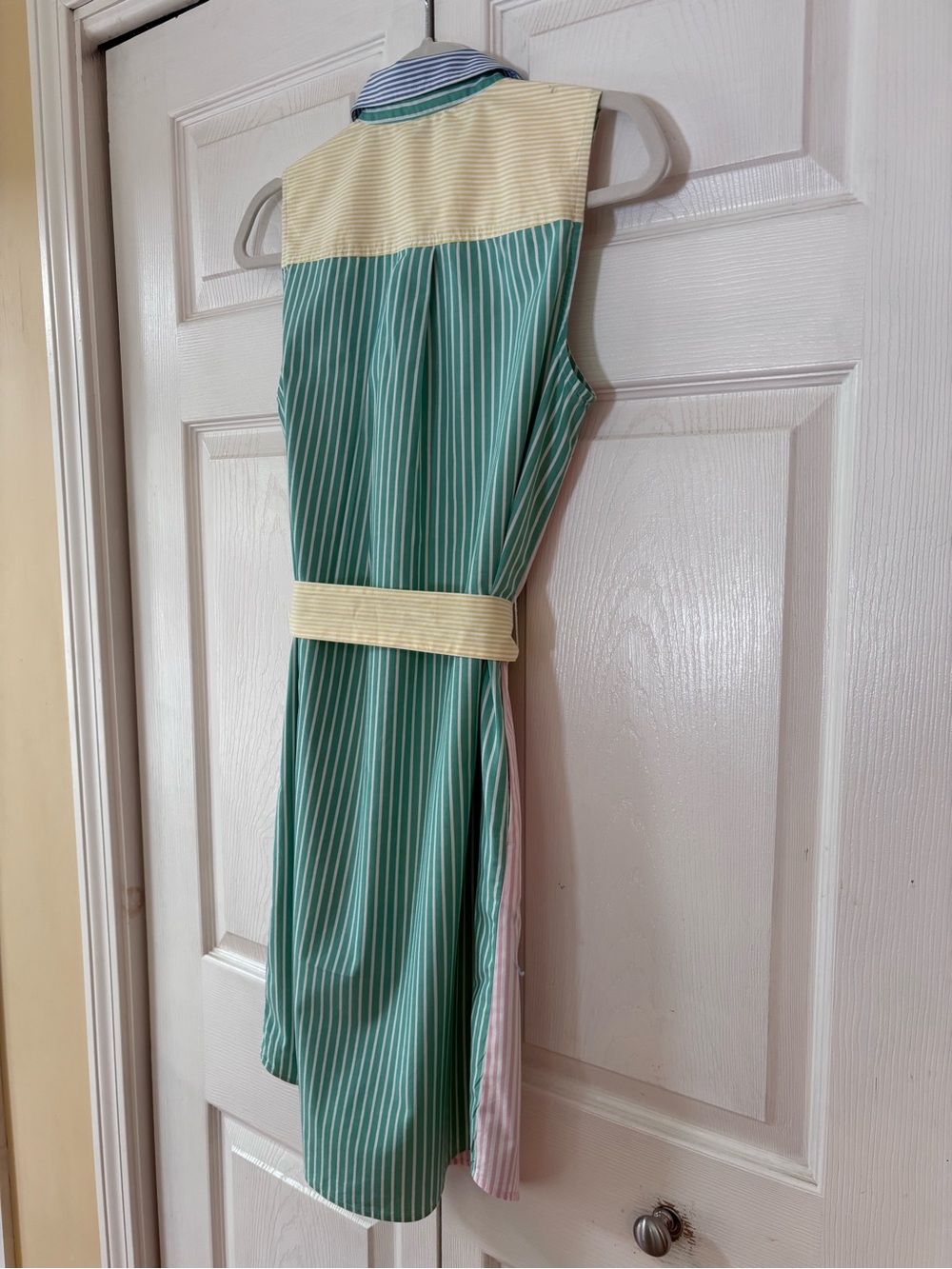 J. Crew Multicolor Striped Sleeveless Button-Down Shirt Dress Size 6 - Picture 7 of 11